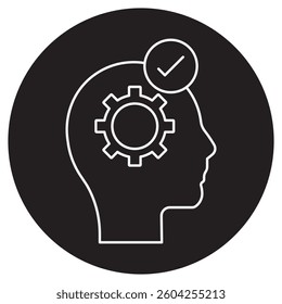 Consciousness Icon, Exploring the Depths of Consciousness, The Science and Mystery of Consciousness, vector