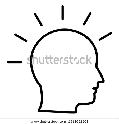Consciousness Outline Icon Illustration Vector