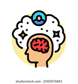 consciousness unsolved mystery color icon vector. consciousness unsolved mystery sign. isolated symbol illustration
