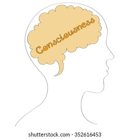 Consciousness vector background 