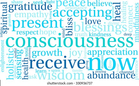 Consciousness Word Cloud On White Background Stock Vector (Royalty Free ...