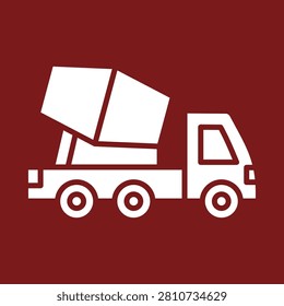 Conscrete Truck trendy vector illustration in flat style superb background.eps