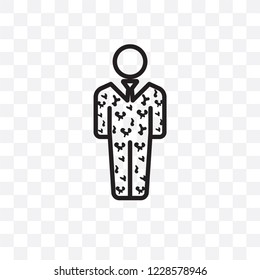 conscription vector linear icon isolated on transparent background, conscription transparency concept can be used for web and mobile
