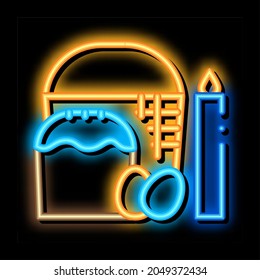 consecration of aster and eggs icon vector outline illustration