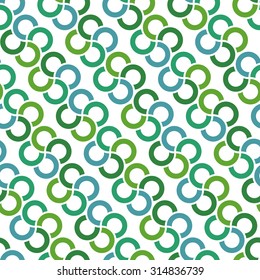 Consecutive circles background. Seamless pattern. Vector.
