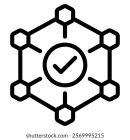 Consensus Crypto and Blockchain icon illustration