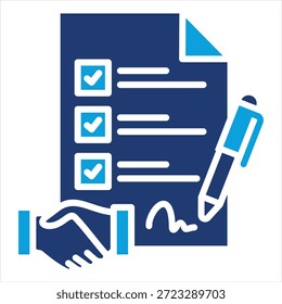 Consensus Flat Blue Icon Style