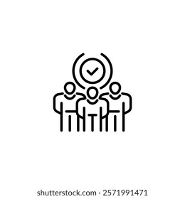 Consensus line icon. Universal creative premium symbol. Vector sign icon logo template. Vector illustration