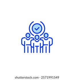 Consensus line icon. Universal creative premium symbol. Vector sign icon logo template. Vector illustration