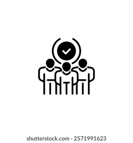 Consensus line icon. Universal creative premium symbol. Vector sign icon logo template. Vector illustration