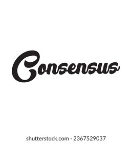 consensus text on white background.