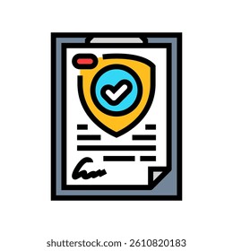 consent agreement ethical ai color icon vector. consent agreement ethical ai sign. isolated symbol illustration