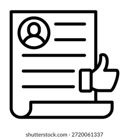 Consent Icon Line Style Vector Illustration