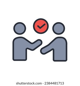 consent icon. vector.Editable stroke.linear style sign for use web design,logo.Symbol illustration.