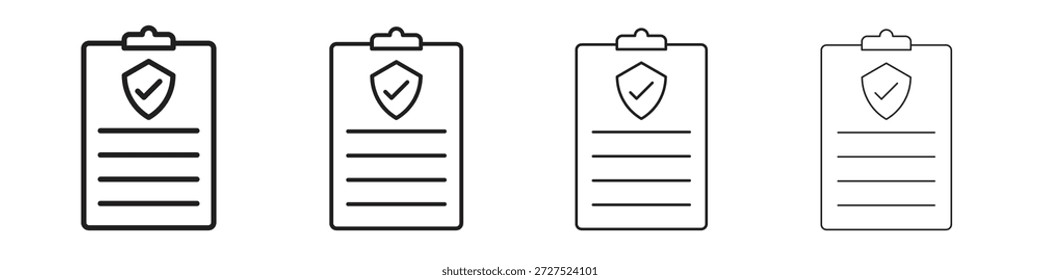 Ícones de consentimento para conceito móvel e cor de design da Web editável
