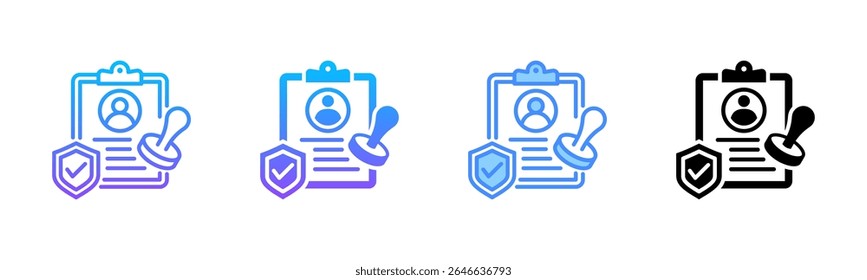 Consent Multi Style Icon Set