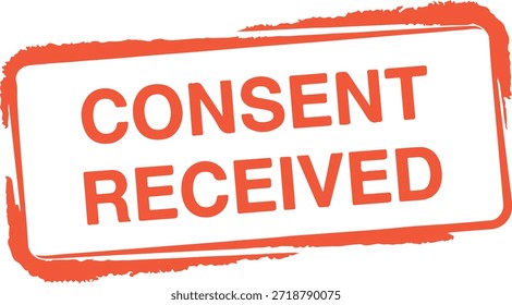 Texto do carimbo de consentimento recebido 
