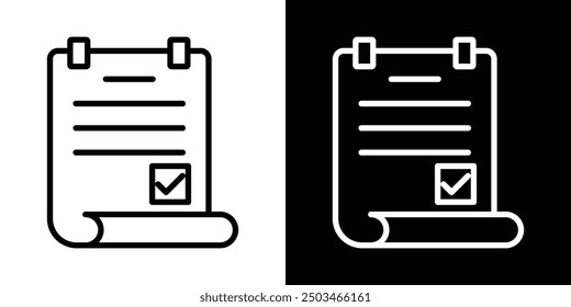 Consent thin line vector icon set.