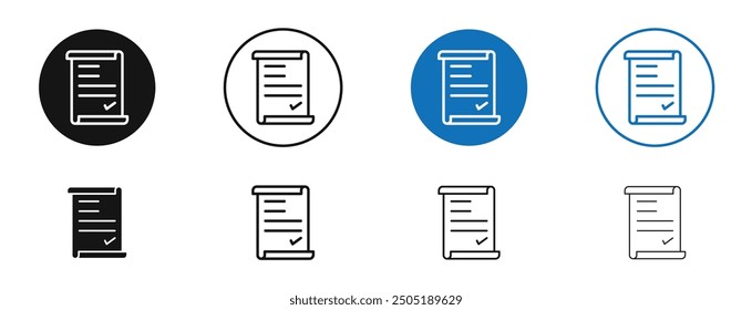 Consent vector icon in black and blue colors