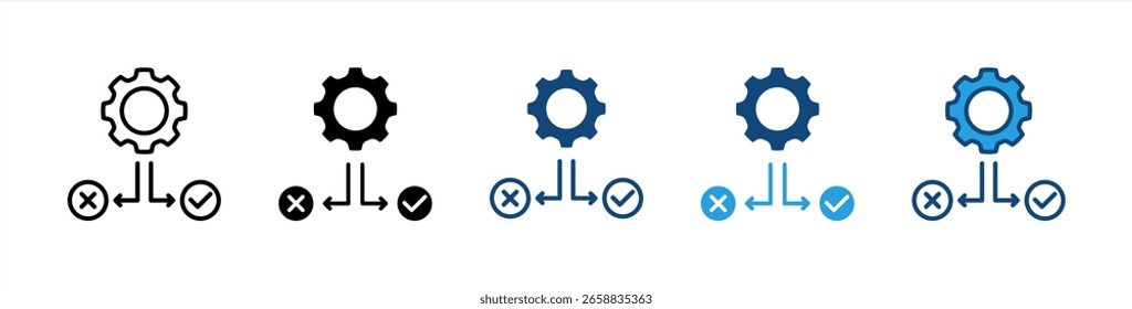 Consequence icon set multiple style collection