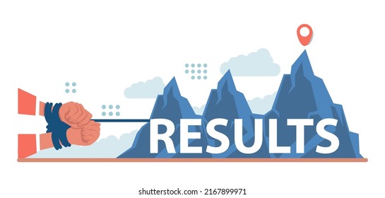 Consequences concept. Character making action and dealing with a result of it. Aftermath problem or bad luck. Person tied up, or under the circumstances. Flat vector illustration