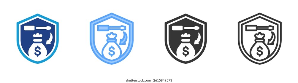 Consequential Damage icon set multiple style collection