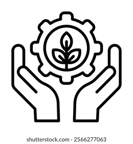 Conservation Efforts icon line vector illustration