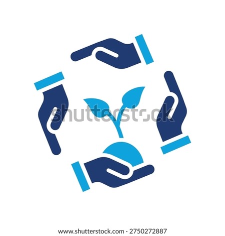 Conservation Efforts Icon Mixed Vector Illustration