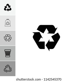 Conservation icon. collection of 6 conservation filled and outline icons such as recycle, trash bin. editable conservation icons for web and mobile.