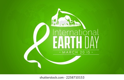 Conservation nature awareness concept banner design of International Earth Day observed on March 20