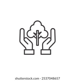 CONSERVATION stroke icon in black