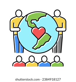 conservation world color icon vector. conservation world sign. isolated symbol illustration