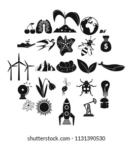 Conservationist icons set. Simple set of 25 conservationist vector icons for web isolated on white background