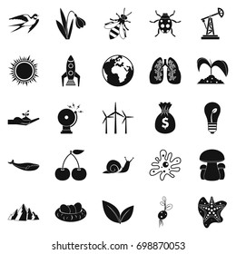 Conservationist icons set. Simple set of 25 conservationist vector icons for web isolated on white background
