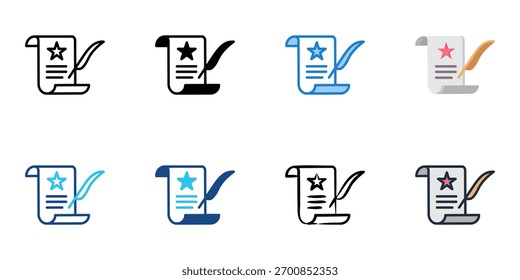 Conservatism icon set multiple style collection 
