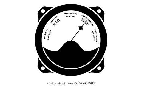 konservativ, rechts der Mitte, schwarz, einzelne Silhouette 