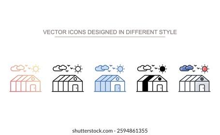 Conservatory icon design with white background stock illustration