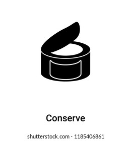 Conserve icon vector isolated on white background, logo concept of Conserve sign on transparent background, filled black symbol