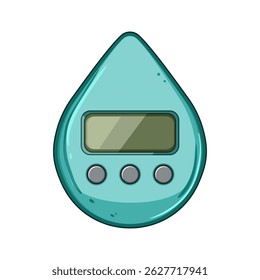 Guardar Conservar la caricatura del temporizador de la ducha. eco, duración límite, eficacia Gadget Conservar la señal del temporizador de la ducha. Ilustración vectorial aislada del símbolo