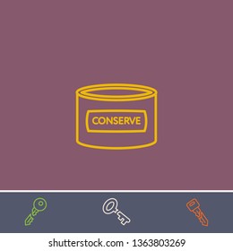 conserve vector line icon.Basic element illustration.conserve vector outline symbol design.Bonus broken key graphic concept