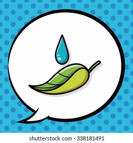 Conserve water to protect the environment doodle, speech bubble