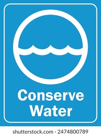 conserve water sign save water warning campagne