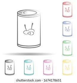 Conserves, can, olive multi color set icon. Simple thin line, outline vector of oliver icons for ui and ux, website or mobile application