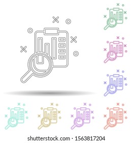 consider a business report colored icon. Element of colored business chart icon for mobile concept and web apps. Colored consider a business report icon can be used for web on white background