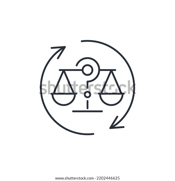 Consider Question Rethink Vector Linear Icon Stock Vector (Royalty Free ...
