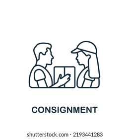 Consignment icon. Line simple line Shipping icon for templates, web design and infographics