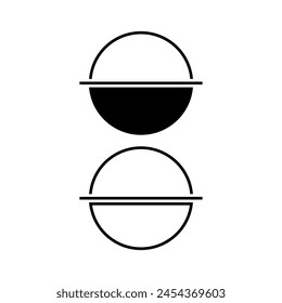 Bestehendes Symbol. Unterschiedliches Teil, separates Symbol - Vektorgrafik.