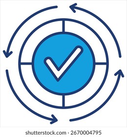 Konsistenz Blaues Symbol Vektorsymbol