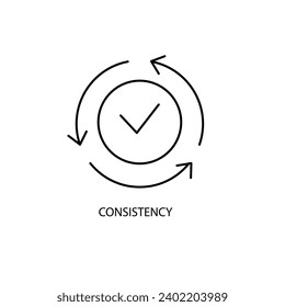 consistency concept line icon. Simple element illustration.consistency concept outline symbol design.