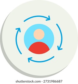 Konsistenz Flachkreis-Stilsymbol